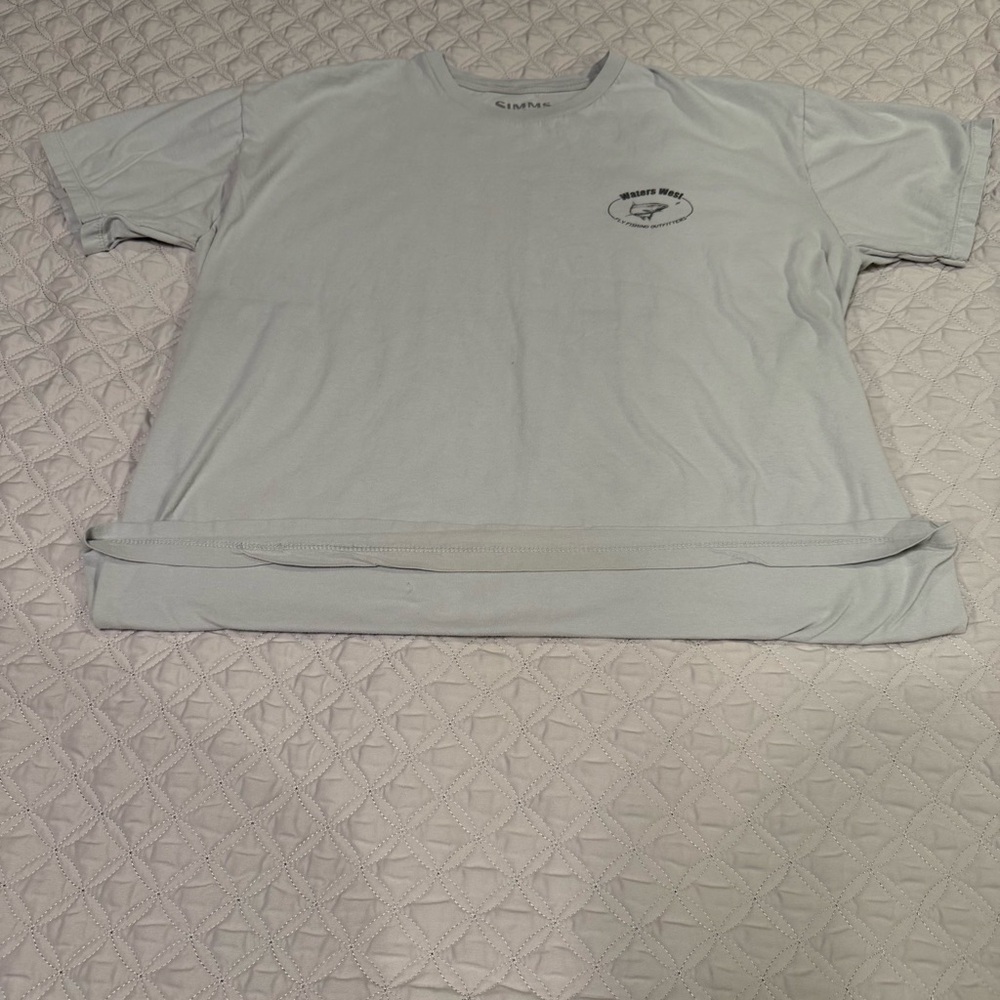 Simms Sky Blue Short Sleeve Tee - Size XXL - Picture 8 of 9